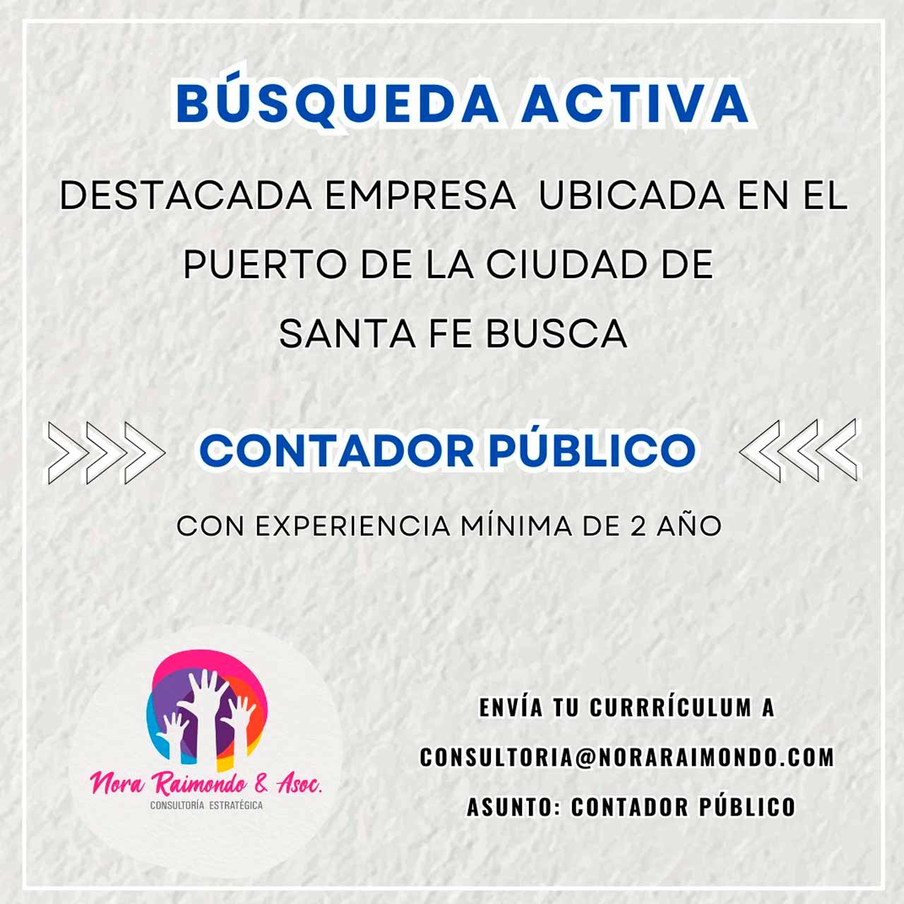 Búsqueda Activa Destacada empresa ubicada en el puerto de la ciudad de santa fe busca Contador Público